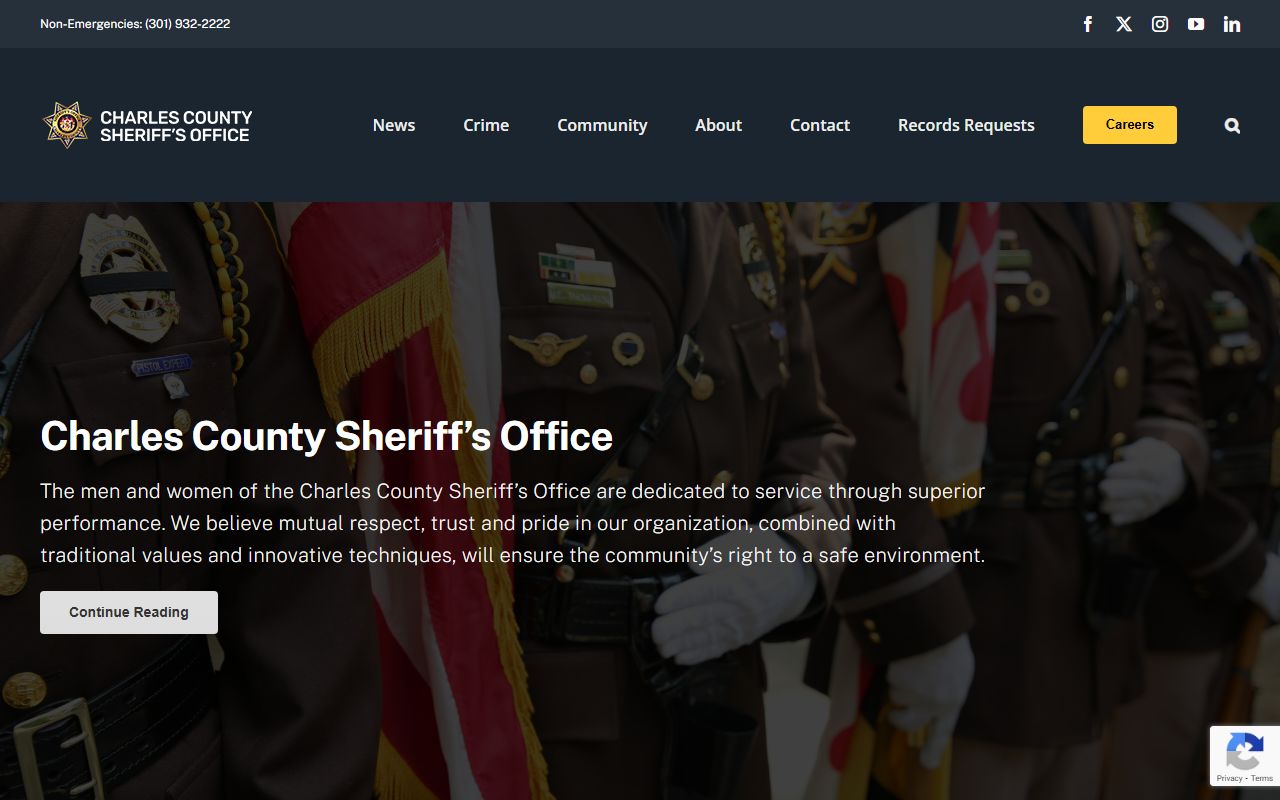 Charles County Sheriff's Office white pages records search